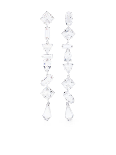Swarovski Mesmera Crystal-embellished Earrings In Silver