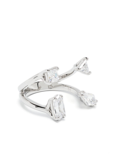 Swarovski Mesmera Crystal-embellished Ring In Silver