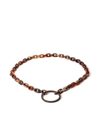 Parts Of Four Mini Portal Chain-link Necklace In Brown