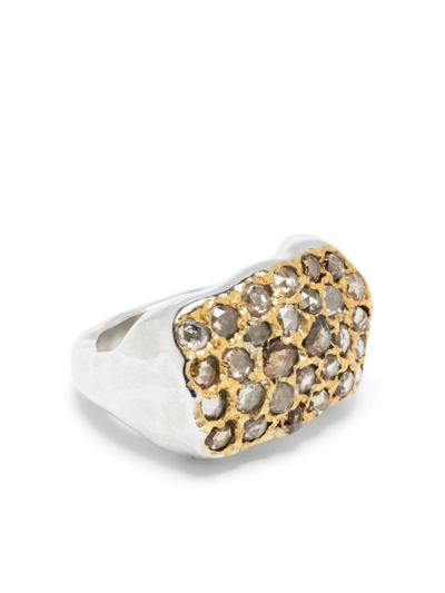 Rosa Maria 18kt Yellow-gold Diamond Ring In Silver