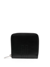 RICK OWENS LOGO-STITCH LEATHER WALLET