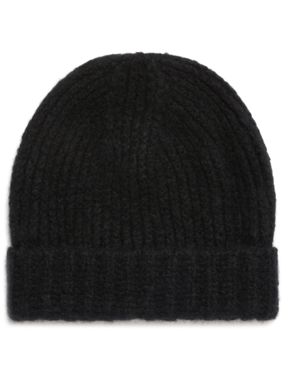 Alanui A Finest Ribbed Beanie In Black