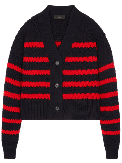 Alanui The Mariner Cropped Cardigan In Blue