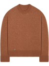 Alanui Ribbed-edge Cashmere-blend Jumper In Brown