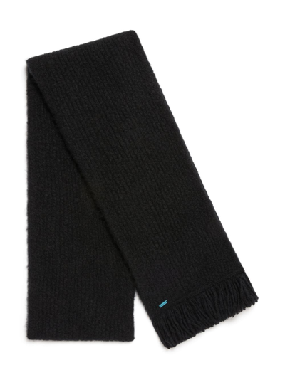 Alanui Fringe-detail Knit Scarf In Black