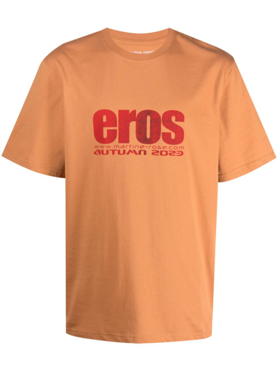 Martine Rose Eros Graphic-print Cotton T-shirt In Orange