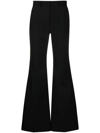 WE11 DONE BLACK FLARED TROUSERS,WDPT323202WBK20267011