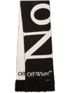 OFF-WHITE NO OFFENCE INTARSIA-LOGO SCARF