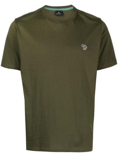 Ps By Paul Smith Organic-cotton T-shirt In Verde Militare