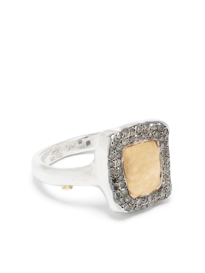 Rosa Maria 18kt Yellow Gold Diamond Ring In Silver