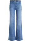 ALICE AND OLIVIA MISS BRAIDED MID-RISE WIDE-LEG JEANS
