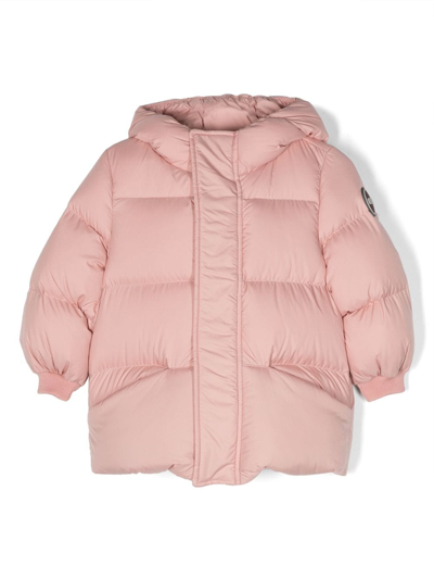 Colmar Pink Down Jacket For Baby Girl With Logo