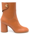 CASADEI CLEO 80MM LEATHER BOOTS