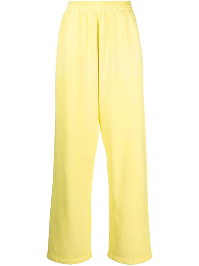Mainless Distressed Track Trousers In Yellow