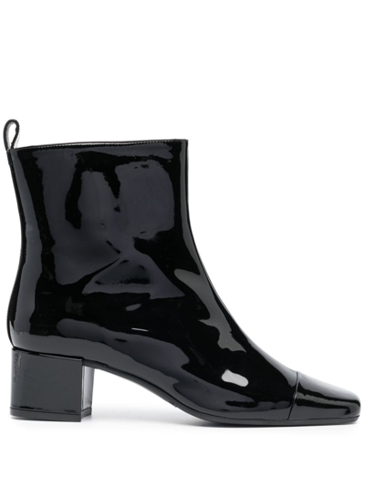 Carel Paris Leather Estime Ankle Boots 41 In Black