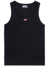 Diesel Logo-patch Sleeveless Vest Top In Black