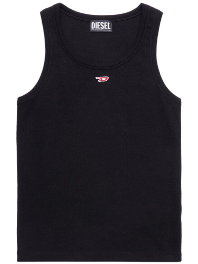 Diesel Logo-patch Sleeveless Vest Top In 9xx