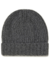 Alanui Finest Cashmere And Silk Blend Beanie In Grey
