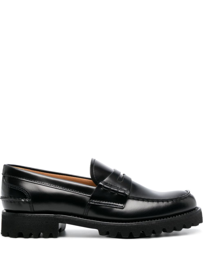 Church's Pembrey Moccasins In Brushed Leather In Black