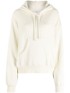 Off-white Crystal-embellished Cotton Hoodie In Neutrals