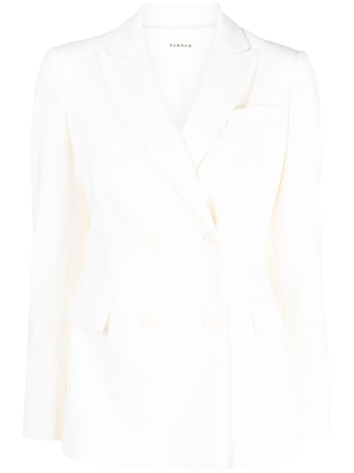 P.a.r.o.s.h Virgin Wool-blend Single-breasted Blazer In White