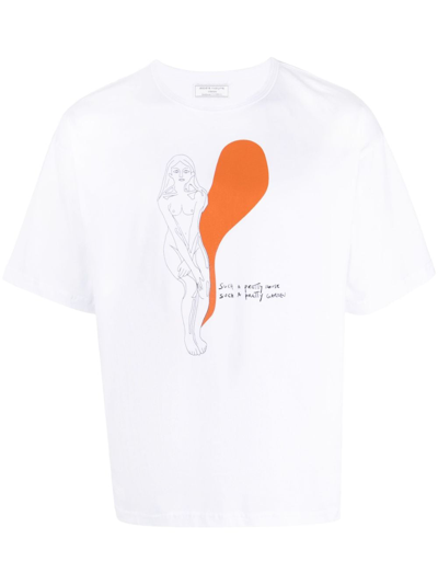 Société Anonyme Graphic-print Cotton T-shirt In White