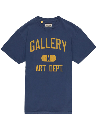 Gallery Dept. Logo-print Cotton T-shirt In Blue