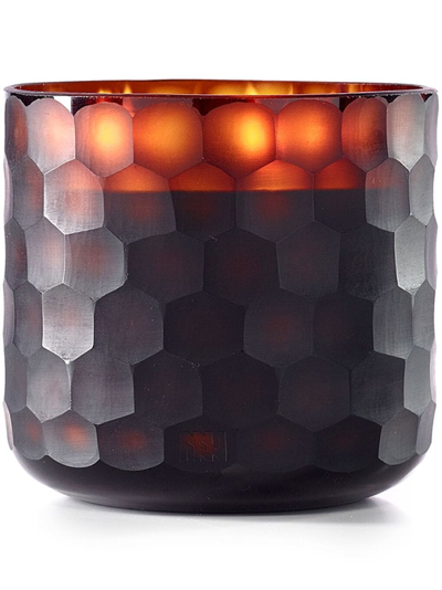Onno Circle Ginger Fig Large Candle In Amber