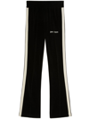 PALM ANGELS STRIPE-DETAIL VELVET TRACK PANTS