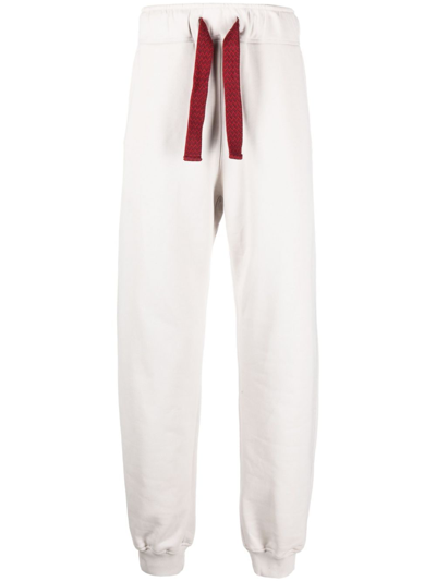 Lanvin Drawstring Cotton Track Pants In Neutrals