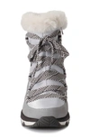 Spyder Camden Faux Fur Trim Waterproof Insulated Boot In Glacier Grey