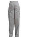 Dries Van Noten Women's Satin Cargo Pants In Grey