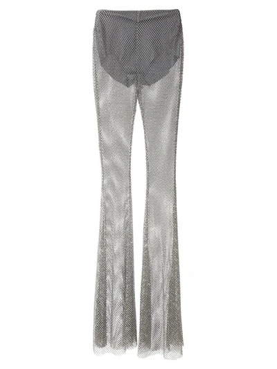 Giuseppe Di Morabito Crystal Flared Pants In Silver