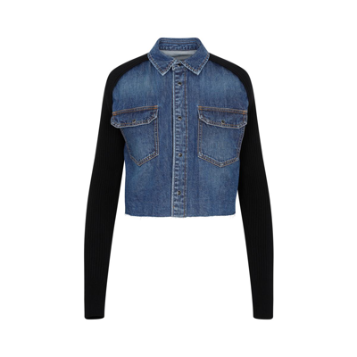 【新品未使用】sacai Denim x Knit Blouson 23AW M 71602410?w=400