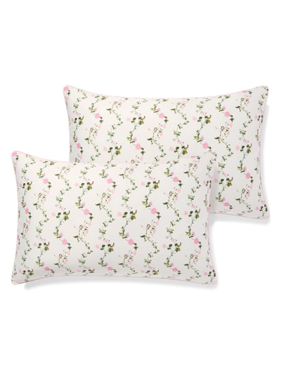 Hill House Home Pond Floral Pillowcase Set In Pink Floral
