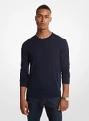 Michael Kors Round Neck Plain Sweater In Blue