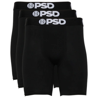 Psd Mens  95/5 3 Pack Underwear In Black