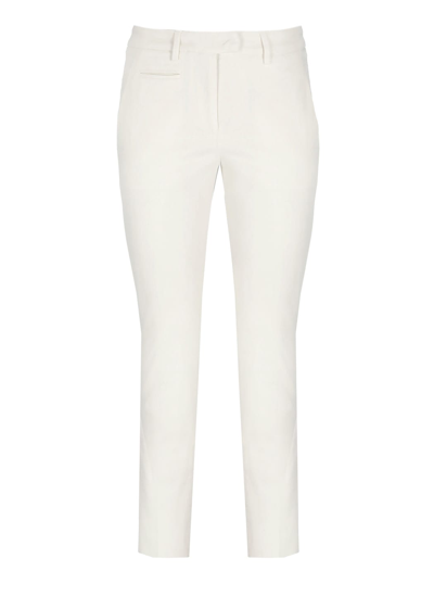 Dondup Trousers  Perfect In Stretch Cotton In Bianco