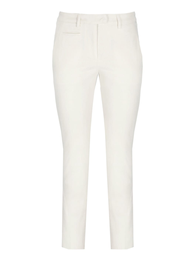 Dondup Trousers  Perfect In Stretch Cotton In White