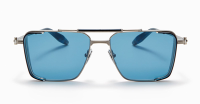 Akoni Hera - Silver / Blue Sunglasses In Silver/blue