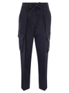 Brunello Cucinelli Women's Sartorial Cargo Trousers In Navy Blue