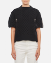 Sacai Nylon Twill And Knitted Pullover In Black