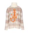 Jw Anderson J.w. Anderson Tartan Roll Neck Jumper In White