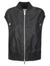 Sacai Sleeveless Nylon Zip-up Jacket In 001
