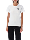 Comme Des Garçons Play Embroidered Heart Cotton T-shirt In White