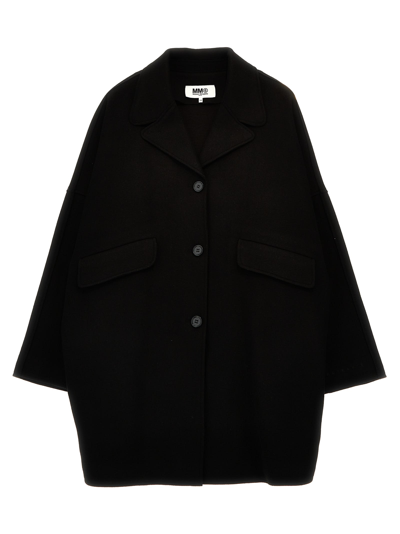Mm6 Maison Margiela Kids' Cloth Coat In Black