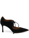MALONE SOULIERS MORENA 80MM SUEDE PUMPS