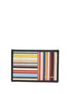 PAUL SMITH STRIPED LEATHER CARDHOLDER