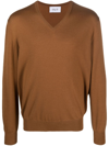 D4.0 Virgin-wool Crew-neck Jumper In Brown