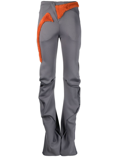 Ottolinger High-waisted Flared Trousers In Grey